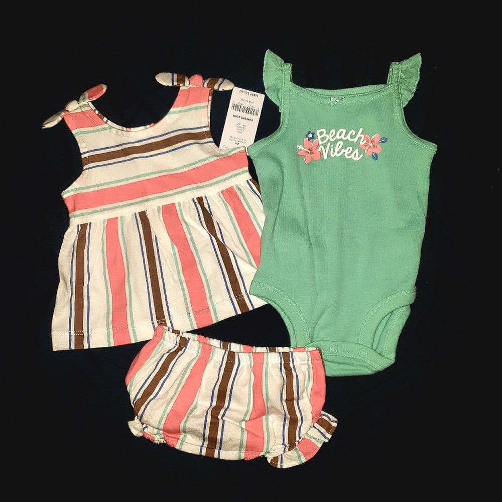 Carter's Baby Girls 3-Piece Beach Vibes Short Set